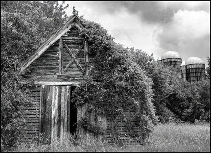 Weathered Barn on a Stormy Day